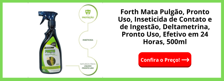 Forth Mata Pulgão, Pronto Uso, Inseticida de Contato e de Ingestão, Deltametrina, Pronto Uso, Efetivo em 24 Horas, 500ml