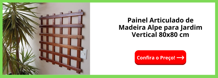 Painel Articulado de Madeira Alpe para Jardim Vertical 80x80 cm